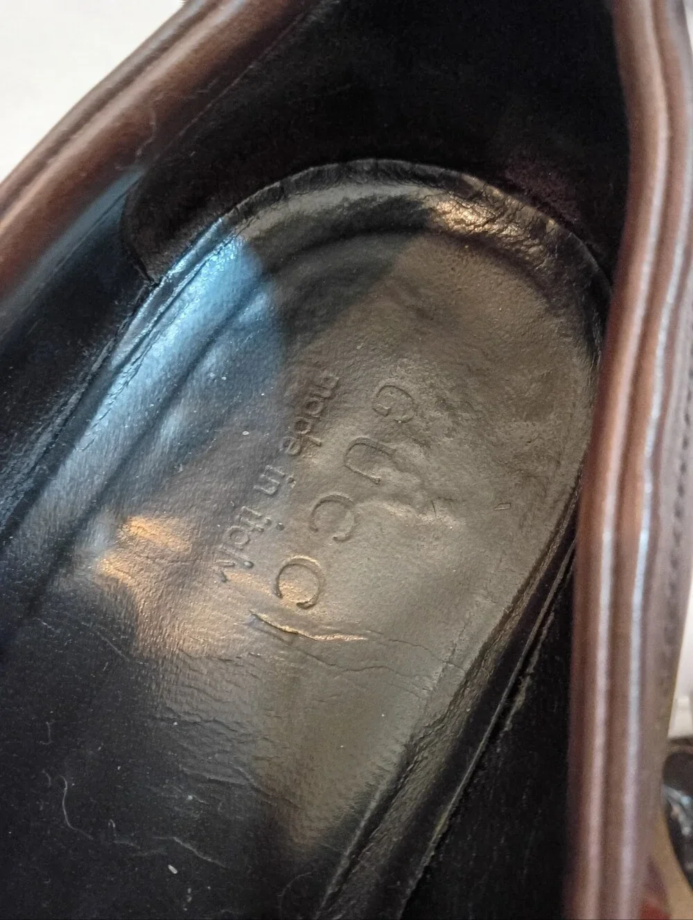 Brown Gucci loafers Croc Embossed UK 9.5 Us 10